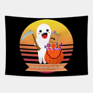 Halloween Cute Ghost Oh Hai Moar Candy Pls Candy Bag Trick or Treat Sweet Tooth Funny Costume Tapestry