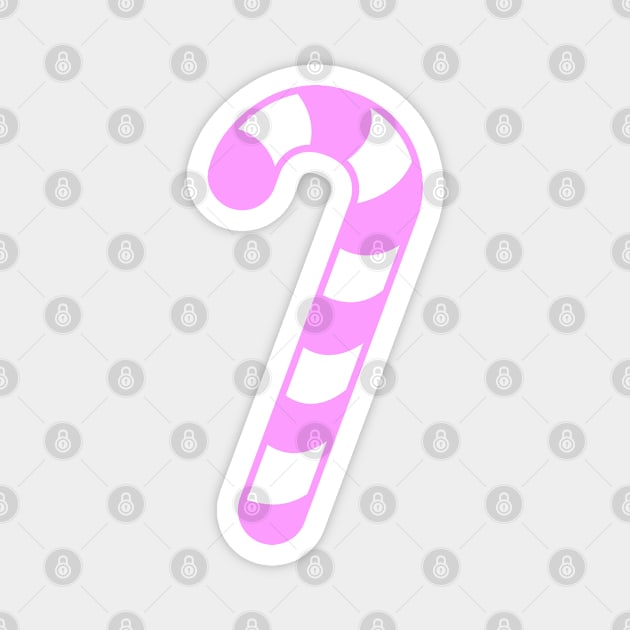 LARGE PINK CANDY CANE - CUTE CHRISTMAS DESIGN Magnet by iskybibblle