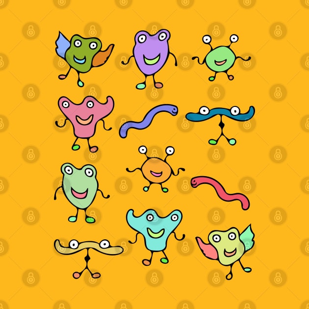 Cute and Colorful Monster Pattern by Davey's Designs