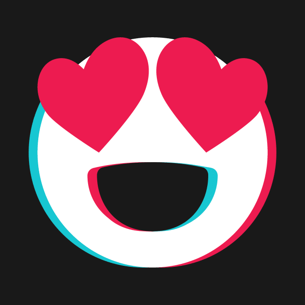 TikTok lovely eyes heart emoji smiley White by ThingyDilly