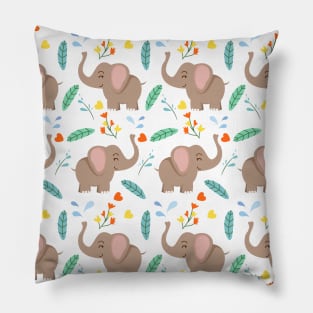 Cute floral Elephants Pillow