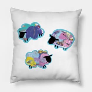 Mixed Media Sheep filler stickers Pillow