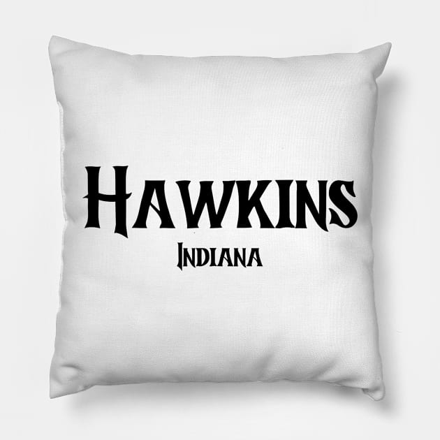 Hawkins Indiana Stranger Things Pillow by BloomingDiaries