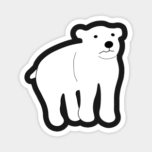 Cute Sad Polar Bear Magnet