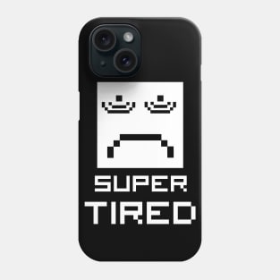 pixel face is super tired Phone Case