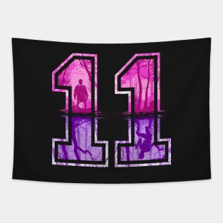Strange Number 11 (pink-purple) Tapestry