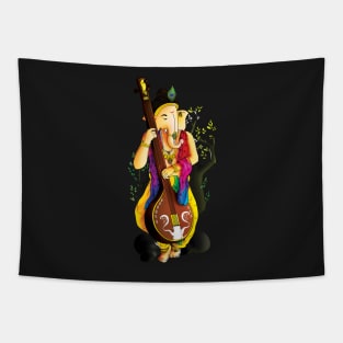 Ganesha : Veena Vadak Tapestry