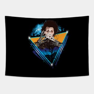 Graphic Scissorhands Retro Tapestry