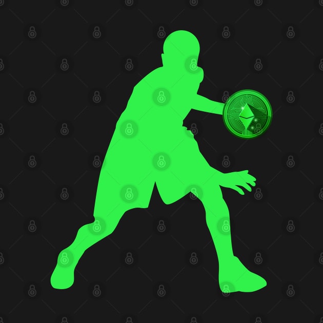 Ethereum Basketball Player Neon Green by RedSparkle 
