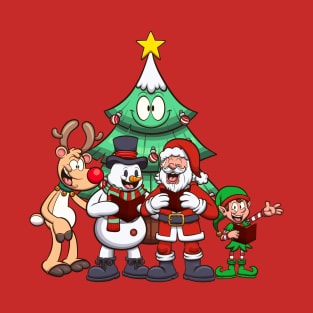 Christmas Characters Singing T-Shirt