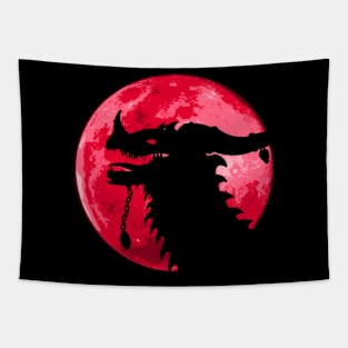 Dragon Moon Red Tapestry