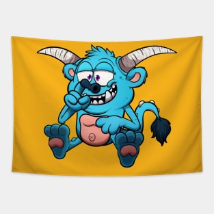 Cute Blue Monster Tapestry