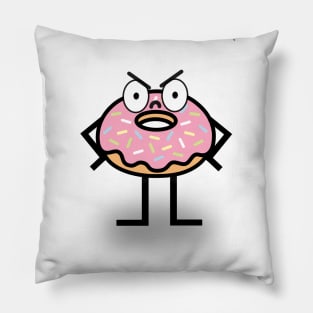 Disgruntled Donut Pillow