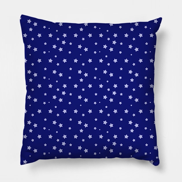 Blue Stars Pattern Pillow by saradaboru