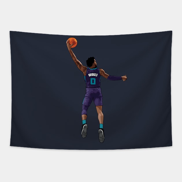 Miles Bridges Vector Dunk Purple Tapestry by qiangdade