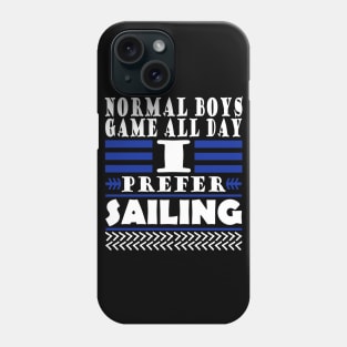 Sailing captain sailboat wind sea sailing ship Phone Case