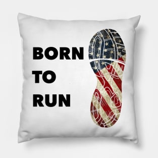 Born to Run vintage flag Pillow