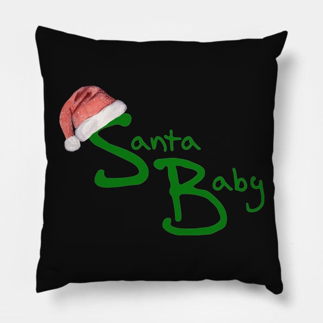 Christmas Santa Baby Pillow by PeppermintClover