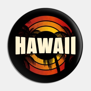 Vintage Hawaii Vacation Souvenir Retro Sunset Pin