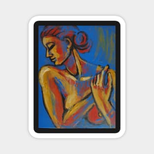 Mellow Yellow - Female Nude Portrait Magnet