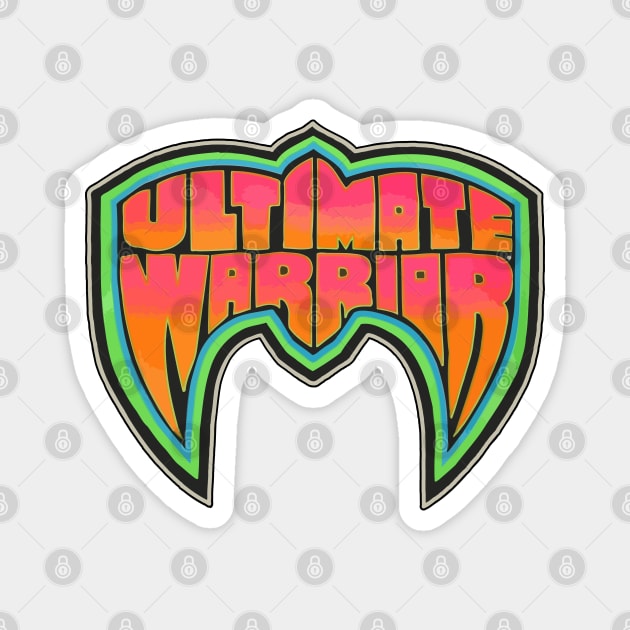 Ultimate Warrior Mask Pro Wrestling FanArt Tribute Magnet by darklordpug