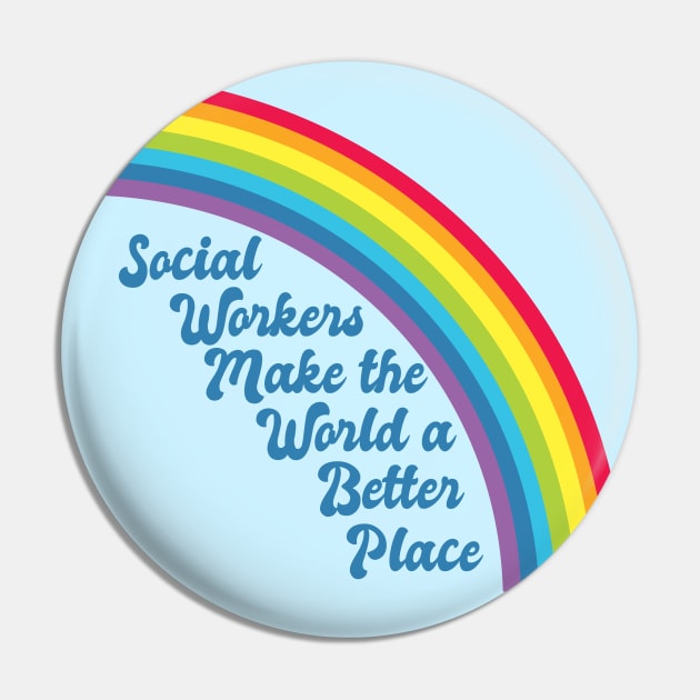 Social Work Rainbow Pin by epiclovedesigns