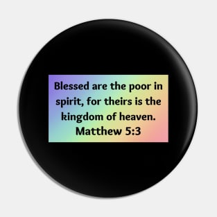 Bible Verse Matthew 5:3 Pin