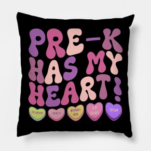 kindergarten has my heart teacher prek has my heart Pillow