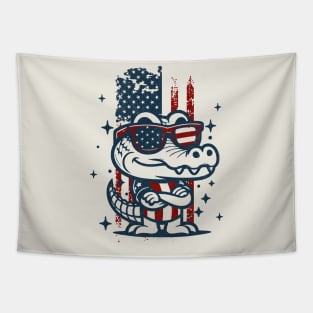 A Cool American Gator Tapestry