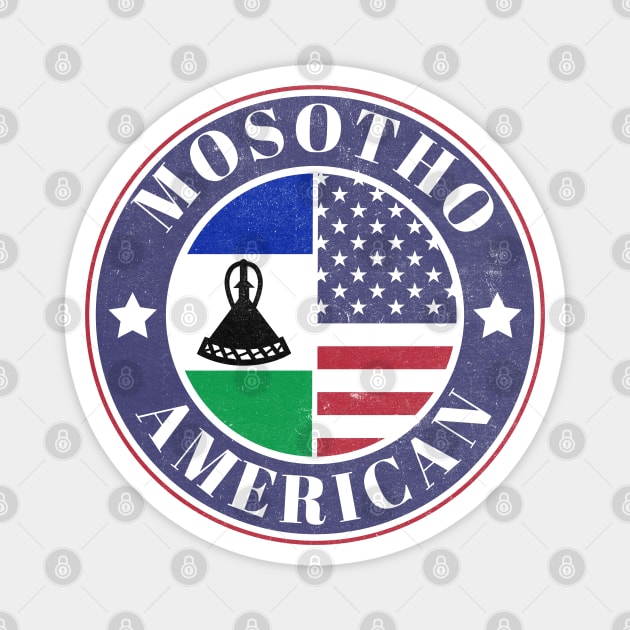 Proud Mosotho-American Badge - Lesotho Flag Magnet by Yesteeyear