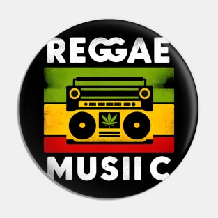 Reggae Music, Rasta Colors Pin