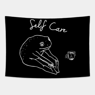 Self Care Frog Tapestry