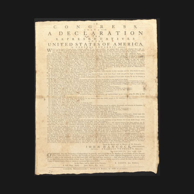 United States Declaration 1776 by SHWILDLIFE
