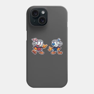 Cuphead and Mugman Pixel Phone Case