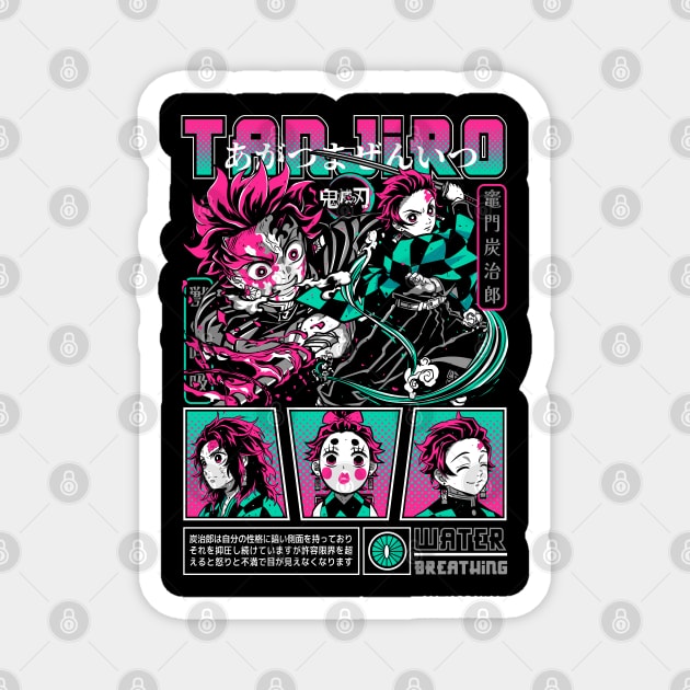 Demon Slayer Tanjiro Kamado Ready to Fight Magnet by Otaku Vibes