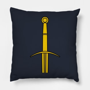 Hand and a Half Sword Garnish / Bastard Sword (Gold) Pillow