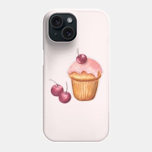 Cherry cupcake Phone Case