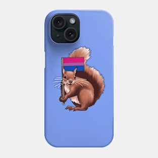 Squirrel with a Bi Flag Phone Case