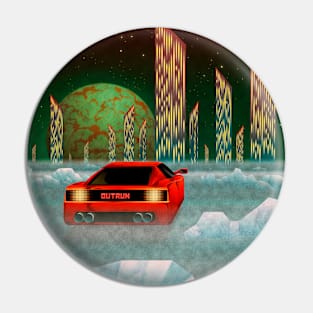 Outrun planet Pin