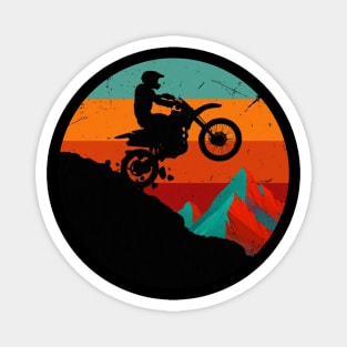 Retro motorcycle Adventure in the Mountains Magnet