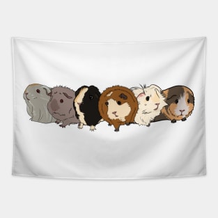 Cartoon Guinea Pig Group Tapestry