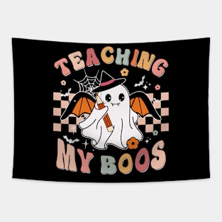 Ghost Halloween Teaching Boos Tapestry