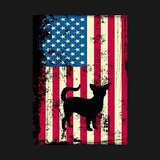 Chihuahua American Flag Usa Patriotic 4Th Of July T-Shirt