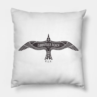 Currituck Beach, NC Summertime Vacationing Bird Flight Pillow