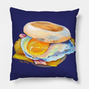 English muffin breakfast sandwich Pillow