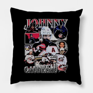 Johnny Gaudreau Vintage Bootleg Pillow