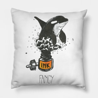 Ink orca Pillow