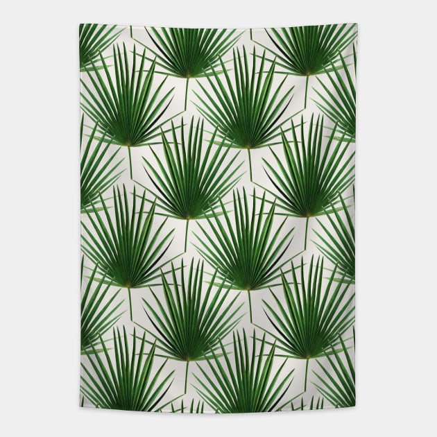 Simple Palm Leaf Geometry Tapestry by micklyn