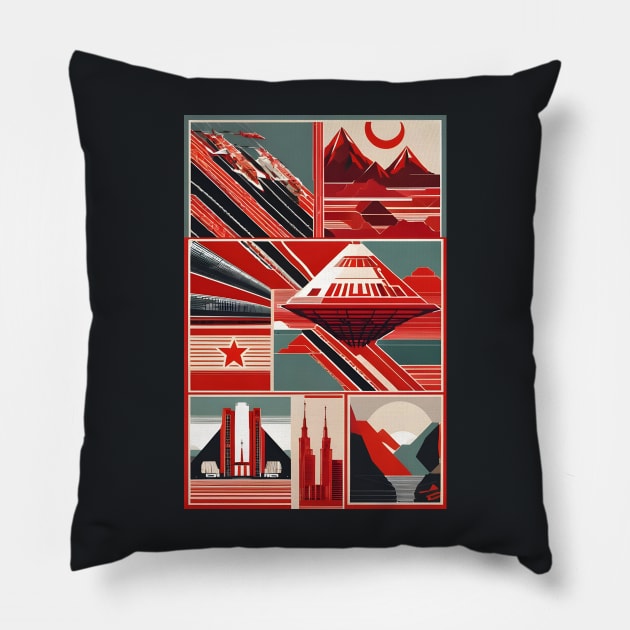 Soviet union art Pillow by Spaceboyishere
