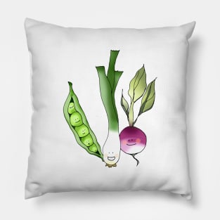 cute vegetables cartoon Pillow